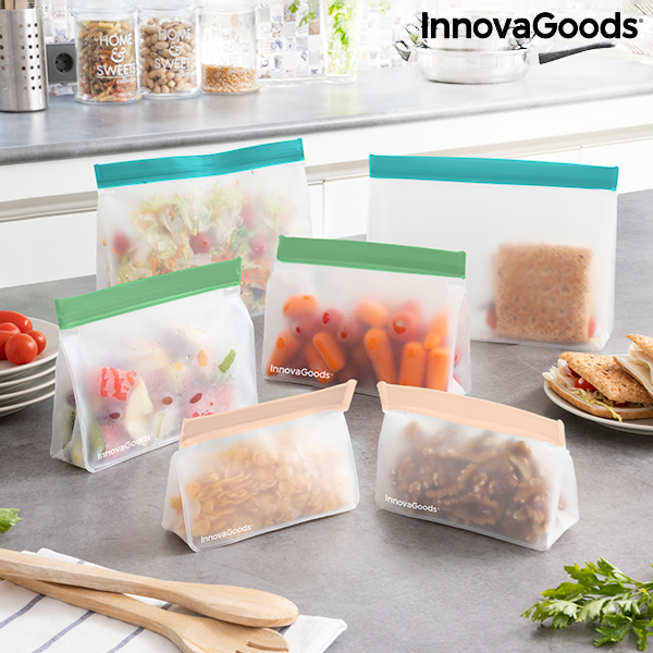 Reusable Hermetically-sealed Bags 6 Pc Set - InnovaGoods Zags
